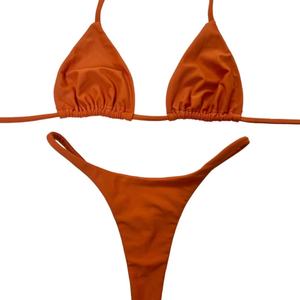 Conjunto de Bikini Brasileño Personalizable 2025 para Mujer, Sexy, Micro, Extremo, Mini, Triángulo, Tanga, al por Mayor, Económico, Fabricante - Product Image 4