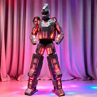 Costume de robot lumineux LED pour spectacle de carnaval, tenue de robot lumineuse personnalisée en gros pour bar, boîte de nuit, scène et danse