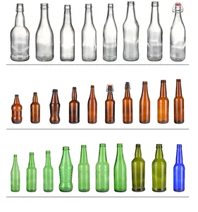 12oz Amber Clear Custom Juice Glass Bottle Beer Bottle 330ml Green Blue Beer Bottle With Lid