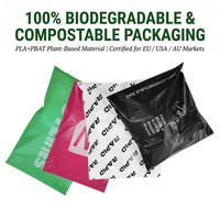 Nouvelle tendance sacs d'expédition en poly imprimés personnalisés 100% sacs d'expédition postaux compostables Solution d'emballage pour l'industrie de la mode