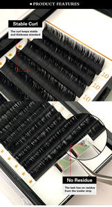 Cils Auto-Fanning J Curl .03 Naturels Faits à la Main Easy Fan Premium Mat Super Mat Noir DRAGONLASH Rangées Personnalisables Design Libre - Product Image 3