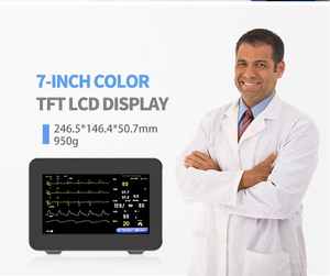 Veterinarios multiparámetros <span class=keywords><strong>de</strong></span> mano para mascotas, hospital, clínica, <span class=keywords><strong>signos</strong></span> vitales, presión arterial, monitores <span class=keywords><strong>de</strong></span> veterinario con estación central, 2 unidades - Product Image 4