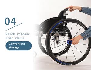 10kgアルミ合金車椅子スポーツ車椅子背もたれプッシュハンドル折りたたみ可能ビッグホイールサイドガードDetachable-BZ-ZJ01 - Product Image 2