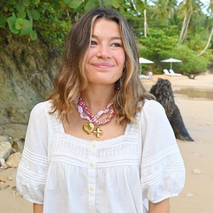 Stile europeo americano personalizzato 18K colore oro elettrolitico cuore croce ciondolo nuova sciarpa di seta <span class=keywords><strong>tessuto</strong></span> collana moda - Product Image 4