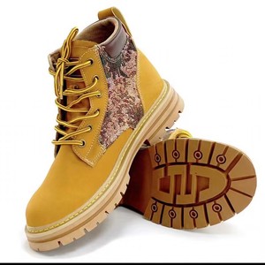 Service personnalisé, chaussures confortables d'escalade et d'entraînement, bottes Martin jaunes antidérapantes, chaussures de sécurité, bottes tactiques - Product Image 2