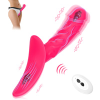 Vibromasseur sans fil télécommandé à double vibration, à porter, pour pénis, pour lesbiennes, type Strapon