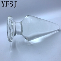 Masseur anal en verre borosilicate pour la prostate et le point G, jouet sexuel pour femmes, écologique et portable, design transparent