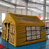 Grande tente de camping gonflable quatre saisons pour l'extérieur, imperméable, résistante au vent, en toile Oxford à transmission lumineuse