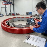 Engrenage segmenté sur mesure, fabrication directe usine, grand module, robuste, usinage CNC, assemblage OEM, engrenage droit pour four rotatif, ISO9001