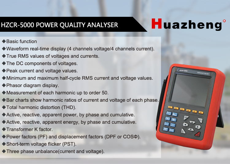 Thiết Bị Kiểm Tra Điện Huazhng Analizador De Calidad Energia Máy Phân Tích Chất Lượng Điện 3 Pha
