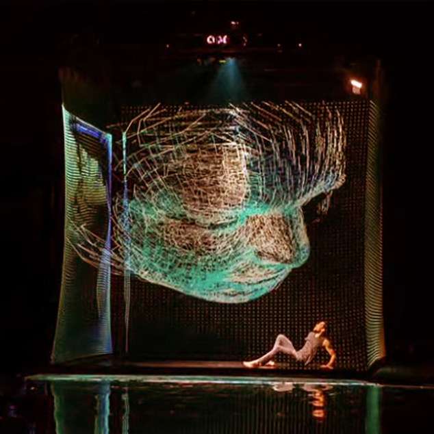 3D Hologram Stage Show Holographic Projection Net Screen Transparent Customized Size