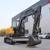 Mini-excavatrice sur chenilles neuve, petite pelle, moteur CE/EPA/EuroV, mini-excavatrice de 7 tonnes avec accessoires