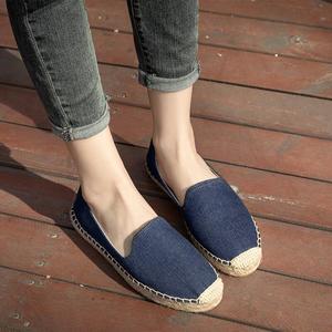 Alpargatas de pescador de mezclilla al aire libre suela media lona zapatos mujeres <span class=keywords><strong>2022</strong></span> <span class=keywords><strong>mocasines</strong></span> para damas - Product Image 5