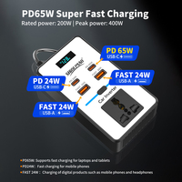 Convertisseur d'alimentation portable 200W pour véhicule, 12V vers 220V, pour voiture, camion, camping-car avec prise AC, adaptateur de voiture USB à charge rapide DC vers AC
