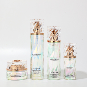 Confezione cosmetica personalizzata di fascia alta 30g 50g di vetro di lusso latte crema viso 50ml 120ml pompa lavare bottiglia di vetro di bellezza 150ml - Product Image 1