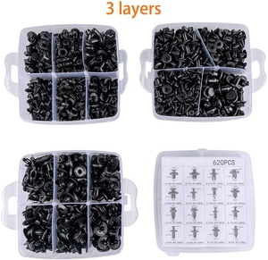 620 Pcs Auto Fastener <strong>Clip</strong> Car Retainer Kit, <strong>Plastic</strong> Fasteners Kit Fender Rivets Kits 16 Most Popular Sizes - Product Image 4