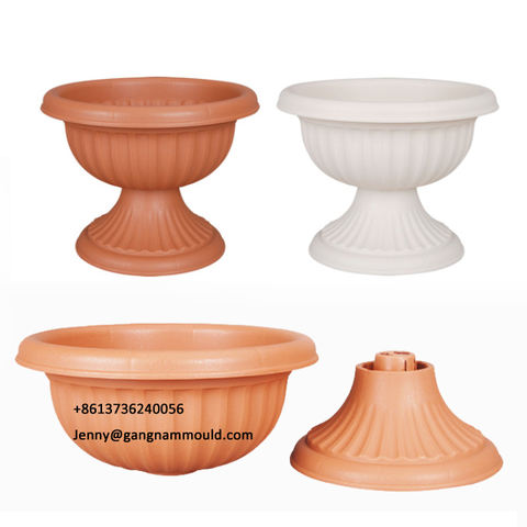 Plastic Flower Pot Cup Type Flowerpot Mould Ceramic Like Flowerpot Injection Molding Flowerpot Mould Taizhou Mould Factory