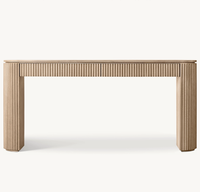 Table d'entrée personnalisable en chêne massif pour la maison, table console de luxe sculptée pour le salon avec tiroirs