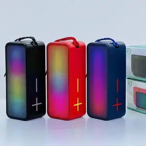 Speaker Led Mini RGB portabel, pengeras suara luar ruangan, nirkabel Rock warna-warni hadiah terbaik