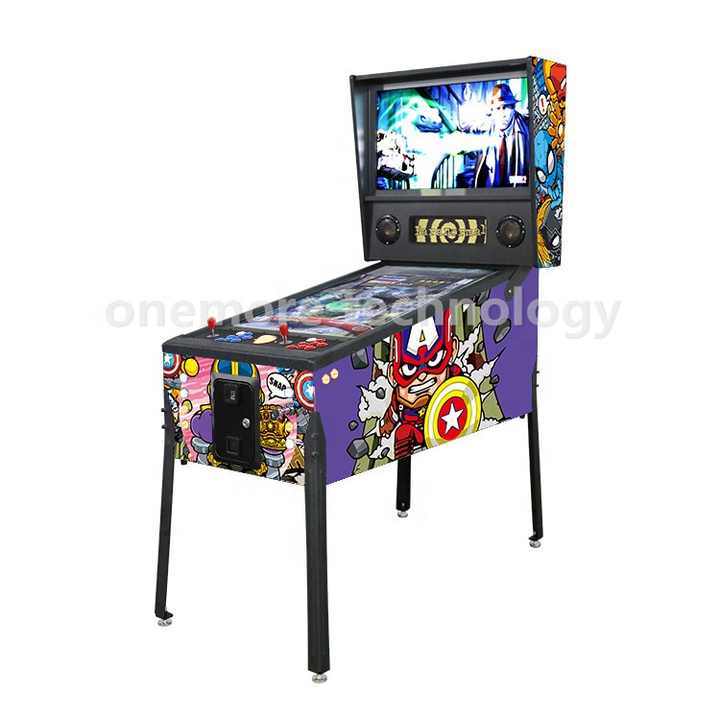 Coin Operated Virtual Pinball Machine with Arcade Games