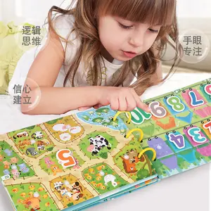 Eco Friendly Waterproof Activity Puzzle Game Preschool Learning Books Reusable Sticker Christmas Busy Book Jelly Quiet Book