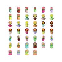 Perles focales en silicone 3D en forme de pot de fleurs, motifs tournesol et tulipe, pour attaches-sucettes, stylos, porte-clés et projets de bijoux DIY