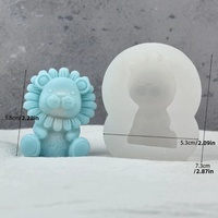 Moule à bougie en silicone durable et écologique UNIMOULD avec un adorable motif de lion pour bougies parfumées et créations en résine DIY