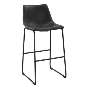 Diseño moderno Vintage marrón PU cuero Metal hierro marco Bar silla alta cocina encimera Bar taburete - Product Image 5