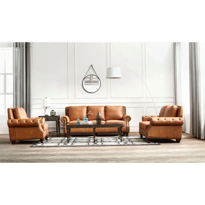 Chaise longue en cuir Offre Spéciale de bonne qualité American Vintage Living Room Sofa