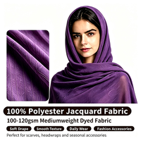 Tissu Jacquard Premium 100% Polyester 75D de Poids Moyen pour Robes, Écharpes et Châles Féminins – Vente en Gros Usine