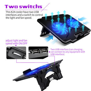 แผ่นทำความเย็นแล็ปท็อปสำหรับเล่นเกม oem/odm พร้อมพัดลมเงียบ2<span class=keywords><strong>ต</strong></span>ัวแผ่นระบายความร้อนด้วย USB สำหรับแล็ปท็อปขนาด15.6นิ้ว - Product Image 3
