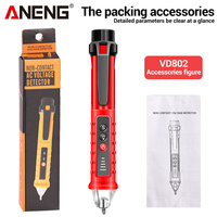 ANENG VD802 Lápiz de Prueba Digital Inteligente sin Contacto con Pantalla LCD, Novedad, Detector de Voltaje CA 12-1000V, Sensor de Corriente Eléctrica