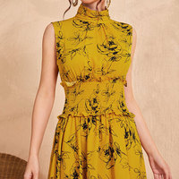 Aschulman – robes longues à imprimé Floral pour femmes, élégantes, coupe ajustée, sans manches, décontractées, fournisseur de robes Maxi pour dames