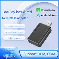 Adaptador Inalámbrico Mini CarPlay, Convierte CarPlay con Cable a Inalámbrico, Android Auto, WiFi 5G, Bluetooth, Plug & Play para Autos