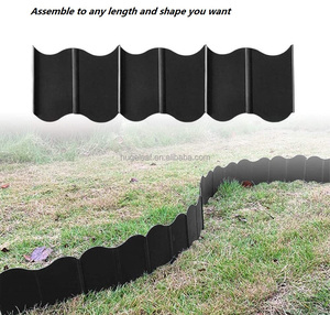 S-Shaped Eco-Friendly Bendable Garden <b>Fence</b> DIY Interlocking <b>Plastic</b> Landscape Border for Flower Beds Grass Paths Nature - Product Image 1