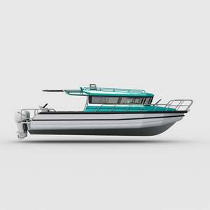 Yacht ponton de luxe de 31 pieds, bateau en aluminium avec support radar et pare-soleil rétractable pour le divertissement familial maritime et la pêche - Product Image 2