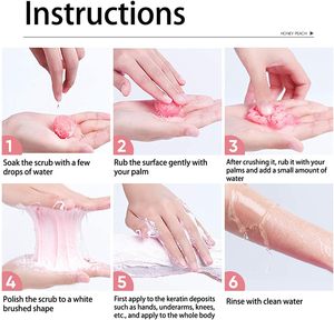 Scrub Corpo Idratante Aromatizzato a Pesca, Latte e Rosa in Etichetta Privata OEM Crema Detergente Profonda con Sfere di Sale e <span class=keywords><strong>Zucchero</strong></span> Ingredienti Naturali - Product Image 6