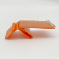Support d'étiquette d'étagère en PVC transparent haute visibilité personnalisé par CF Factory, couleur orange