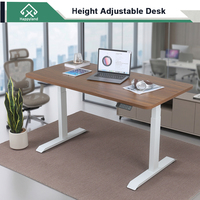 Table de bureau électrique réglable à double moteur, design à installation rapide, pour la maison et le bureau