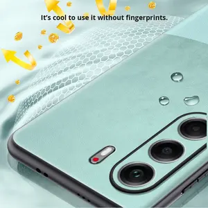 Ударопрочный защитный чехол для мобильного телефона Tecno Camon 40 Pro простой PU кожаный чехол для мобильного телефона Tecno Camon 40 - Product Image 4