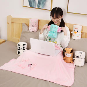 ผ้าห่มนอน2-in-1สำหรับออฟฟิศ, ลายการ์ตูนน่ารักเครื่องปรับอากาศผ้าคลุมไหล่ถักขนาดเล็กสำหรับฤดูหนาว - Product Image 2