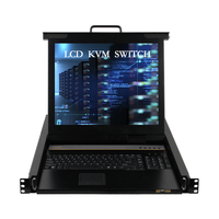 Console KVM 1U Montage en Rack HDMI 4K UHD 60Hz 1280*1024 Écran LCD 17 Pouces 4 Ports avec Commutateur KVM