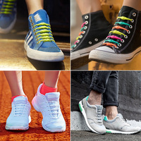 Silicone élastique paresseux coloré sans lacets pour enfants lacets de chaussures en Silicone de mise à niveau en caoutchouc pour baskets