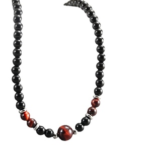 Prezzo di fabbrica collana da <span class=keywords><strong>uomo</strong></span> con <span class=keywords><strong>perline</strong></span> in pietra occhio di tigre ultimo Design collana con fibbia OT in acciaio inossidabile con <span class=keywords><strong>perline</strong></span> da 6mm - Product Image 5