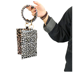 PU Portachiavi di Cuoio Del Braccialetto Delle Signore Frizione Braccialetto Panino Del Sacchetto Del Telefono Del Raccoglitore Borse - Product Image 4