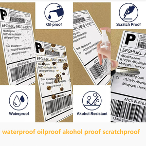 Nhãn dán nhãn 4 "x 6" Fanfold nhiệt trực tiếp nhãn 500 trắng Vận chuyển gửi thư Bưu Chính dán đục lỗ với vĩnh viễn dính - Product Image 3