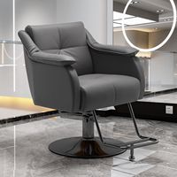 Nouvelle chaise populaire en cuir marron jaune avec grand siège et accoudoirs de meubles doux chaise de salon de coiffure adaptée