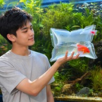 Sacs d'emballage en plastique recyclables à finition mate, étanches, avec valve unidirectionnelle, pour l'expédition de poissons vivants et de fruits de mer