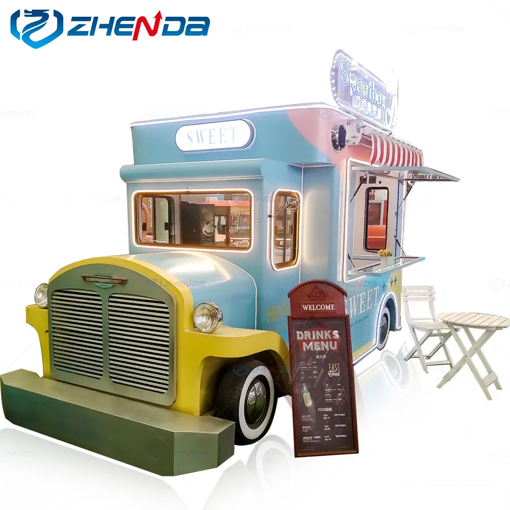 Trendy classic mobile bar food cart/street fried skewers for sale/special transportation used car