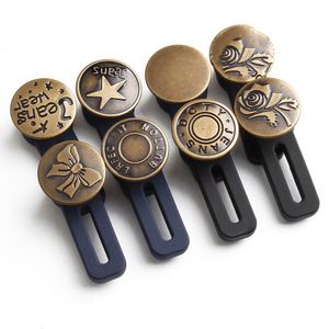 Boutons d'extension rétractables classiques en laiton élastique de 17 mm pour jeans, plusieurs couleurs - Product Image 2